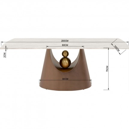 Table Geraldo 200x100cm Kare Design