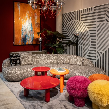 Table d'appoint Eliano orange 50cm Kare Design