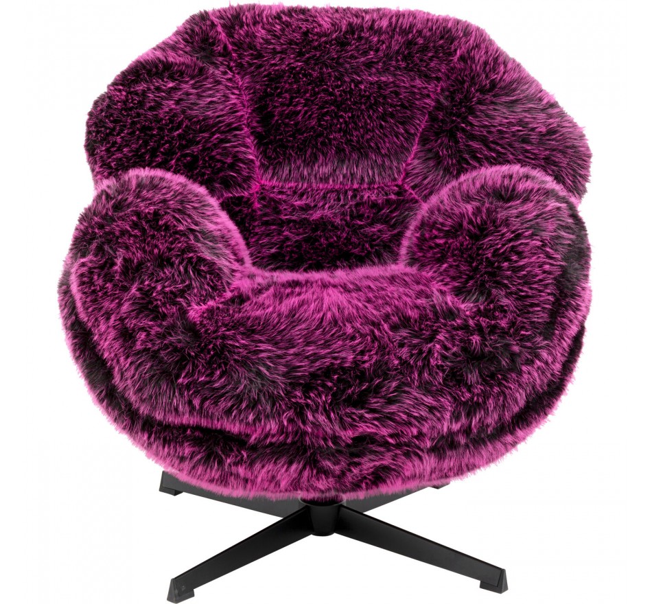 Fauteuil pivotant Cutie violet Kare Design