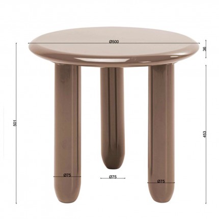 Side Table Eliano Ø50cm mocha Kare Design