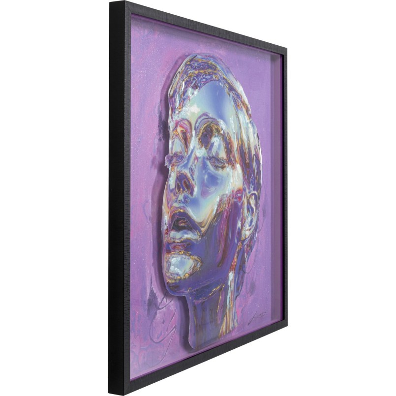 Tableau encadré Face 90x90cm