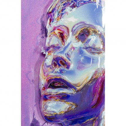 Frame Picture purple face 90x90cm Kare Design