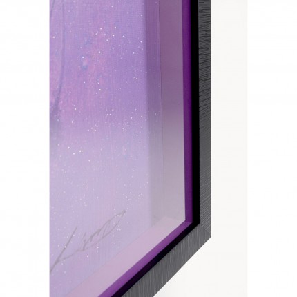Tableau Frame visage violet 90x90cm Kare Design