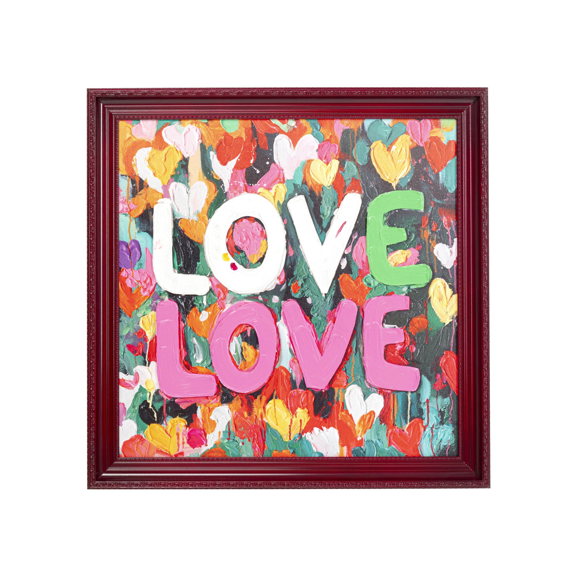 Tableau encadré Love Love 80x80cm