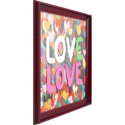 Framed Picture Love Love 80x80cm Kare Design