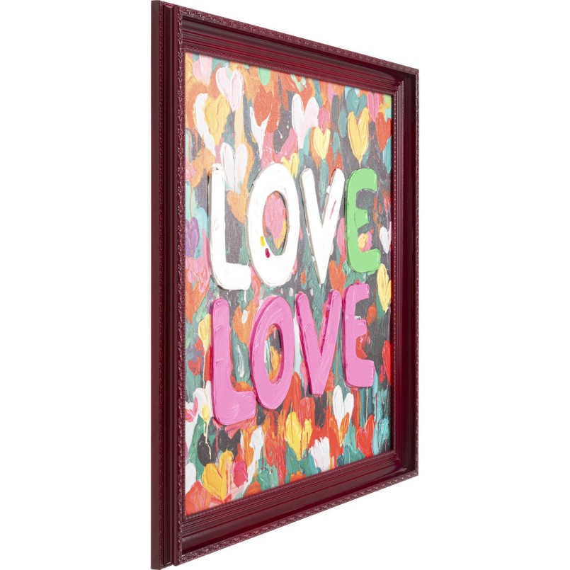 Tableau encadré Love Love 80x80cm