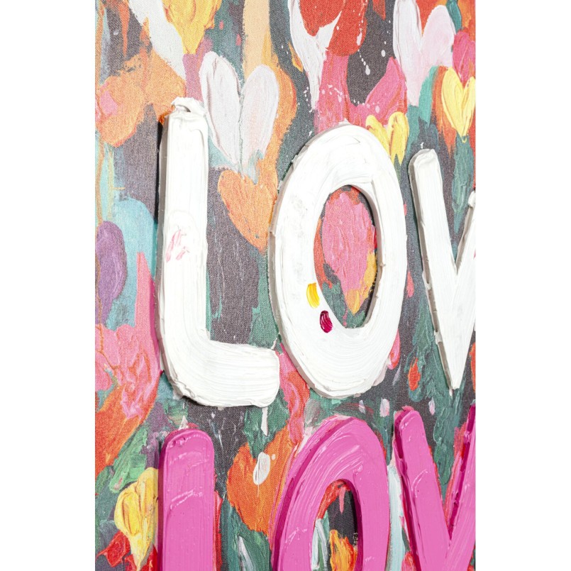 Tableau encadré Love Love 80x80cm