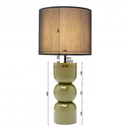 Lampe Eliano 53cm kaki Kare Design