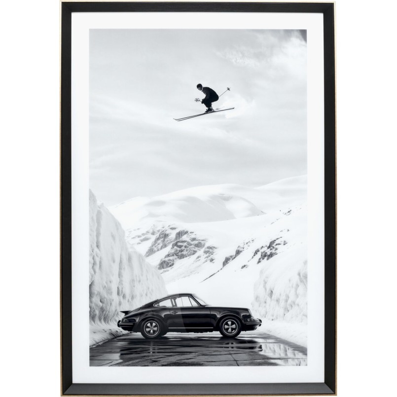 Tableau encadré Ski Stunt 86x126cm