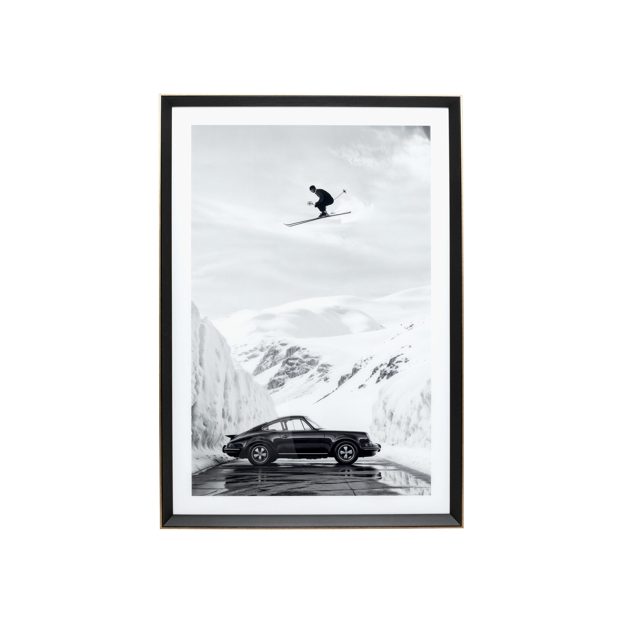 Tableau encadré Ski Stunt 86x126cm