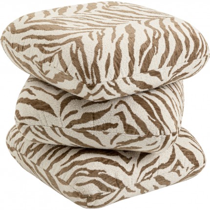 Tabouret pivotant Pepino 45x45cm tigre marron Kare Design