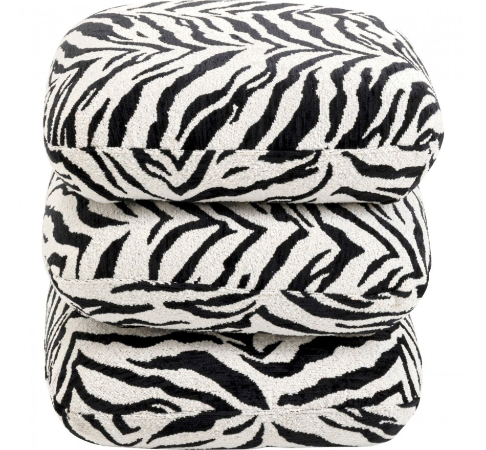 Tabouret pivotant Pepino 45x45cm tigre noir Kare Design