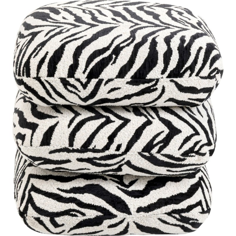 Tabouret Pepino Tigre noir 45x45cm