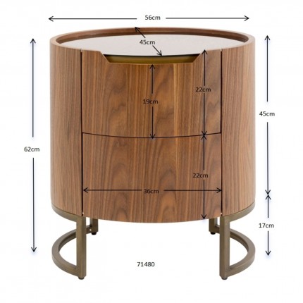 Nightstand Giorgio 2 drawers Kare Design