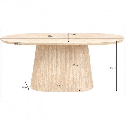 Table Alma Travertino 180x90cm Kare Design