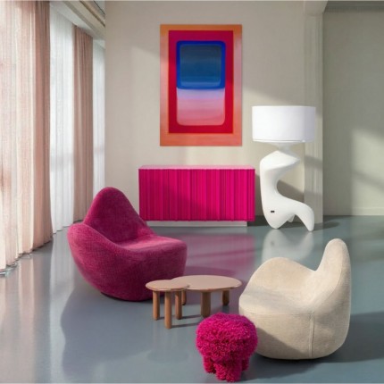 Fauteuil Glow Wave violet Kare Design