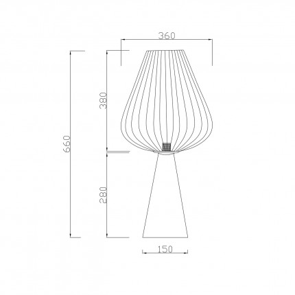 Table Lamp Genie 66cm orange Kare Design
