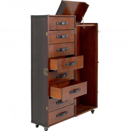 Malle-armoire Globetrotter croco Kare Design