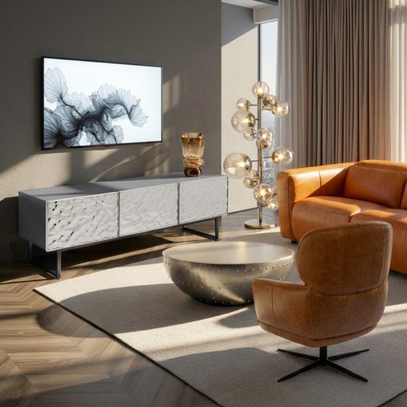 Golden floor lamp with smoked glass globes - Balloon - Kare Design