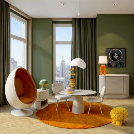 Fauteuil pivotant Eye Ball orange Kare Design