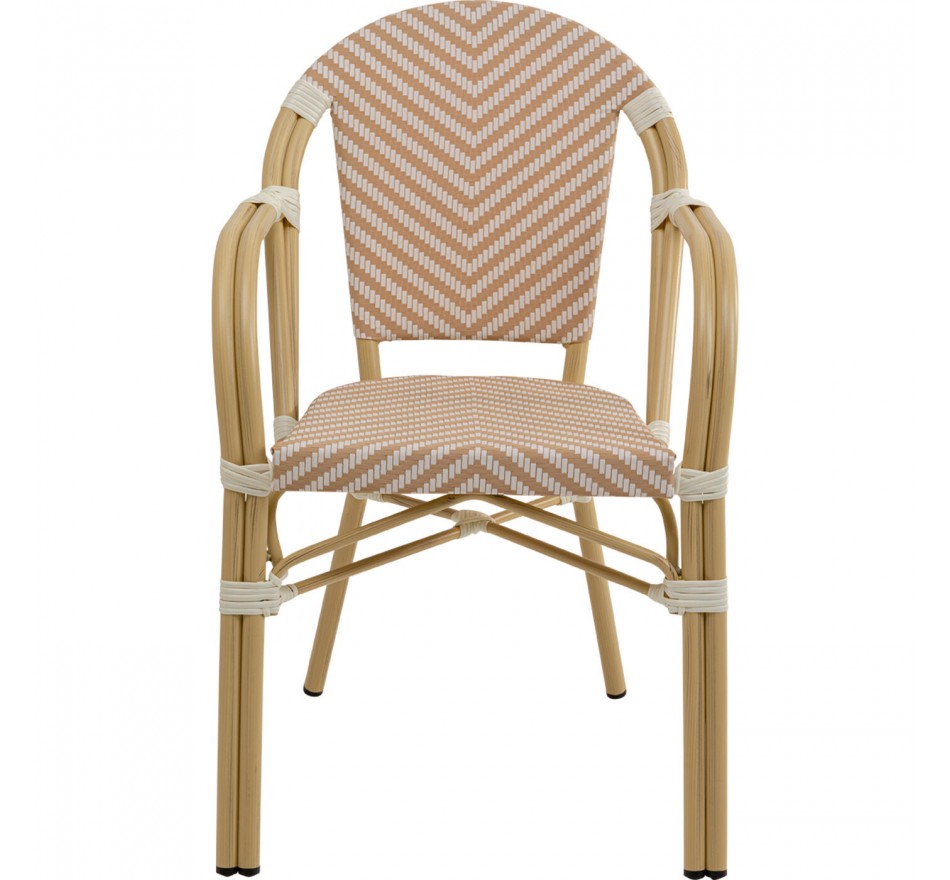 Outdoor Chair with armrests Montmartre beige Kare Design