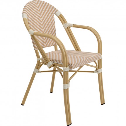 Outdoor Chair with armrests Montmartre beige Kare Design