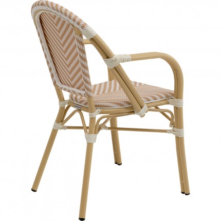 Outdoor Chair with armrests Montmartre beige Kare Design