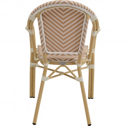 Chaise de jardin avec accoudoirs Montmartre beige Kare Design