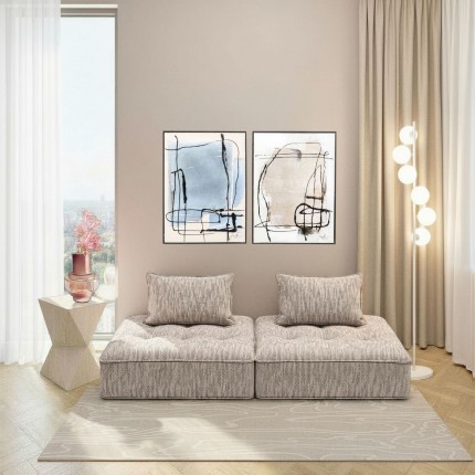 Sofa element Portofino grey (2/Set) Kare Design