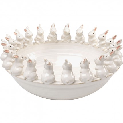 Bowl white bunnies Ø40cm Kare Design