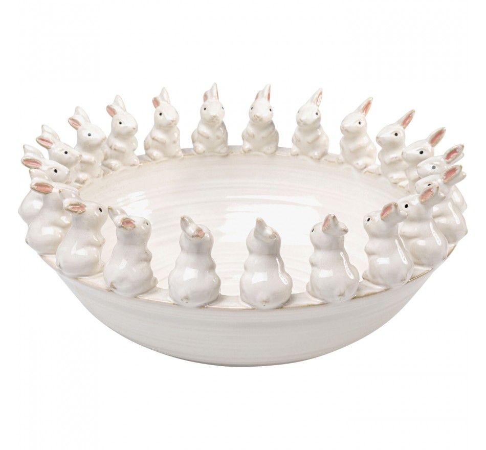 Bowl white bunnies Ø40cm Kare Design