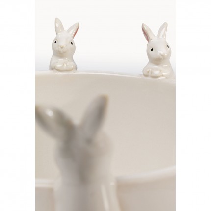 Vase white bunnies 31cm Kare Design