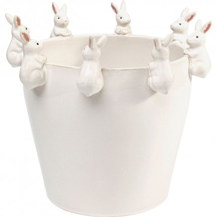 Vase lapins blancs 31cm Kare Design