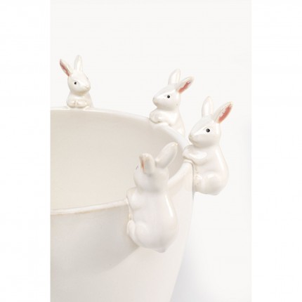 Vase white bunnies 31cm Kare Design