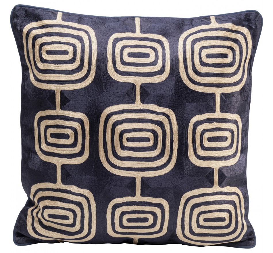 Coussin Catena Square bleu et beige Kare Design