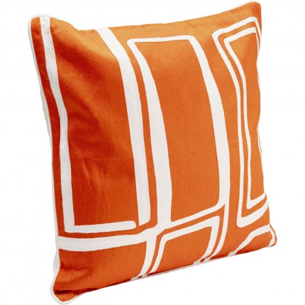 Cushion Arty orange and white Kare Design