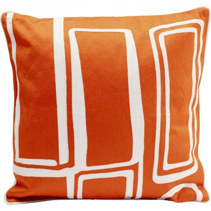Cushion Arty orange and white Kare Design