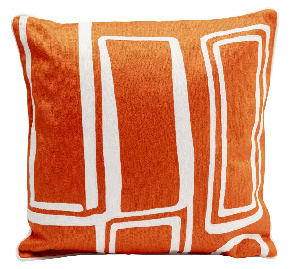 Cushion Arty orange and white Kare Design