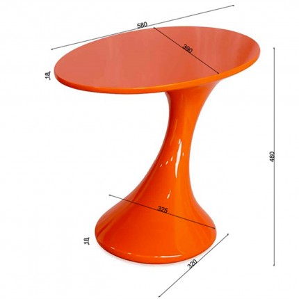 Side Table Lolly orange Kare Design