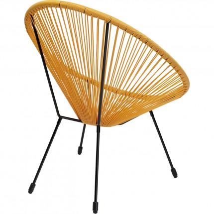 Fauteuil de jardin Acapulco jaune Kare Design