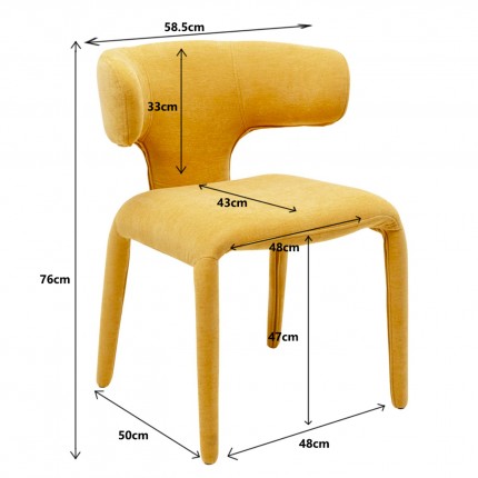Chair Tobi yellow Kare Design