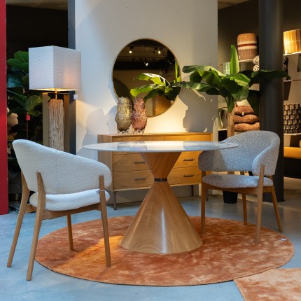 Table Cono 120cm céramique chêne Kare Design