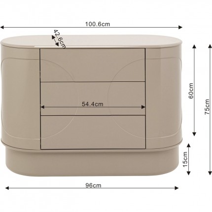 Dresser Groove taupe Kare Design