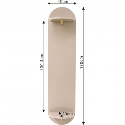 Wall Wardrobe Groove taupe Kare Design