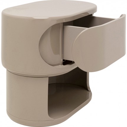Nightstand Groove taupe Kare Design