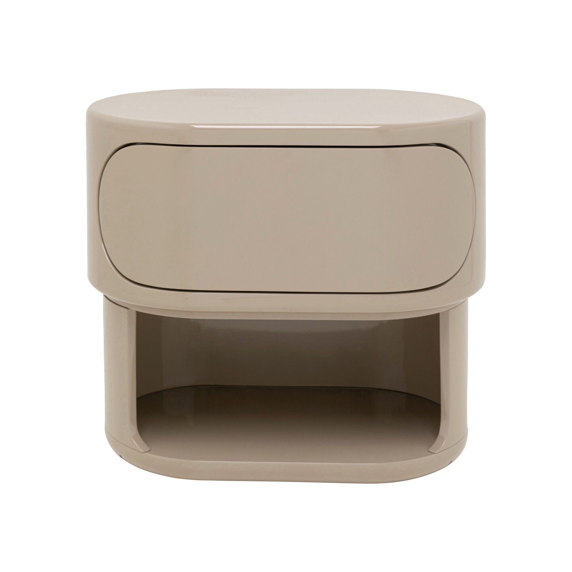 Petite commode  Groove taupe 60x55cm