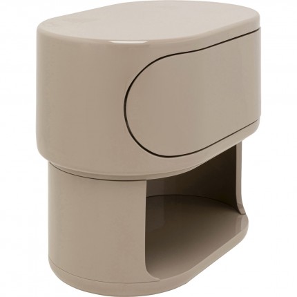 Nightstand Groove taupe Kare Design
