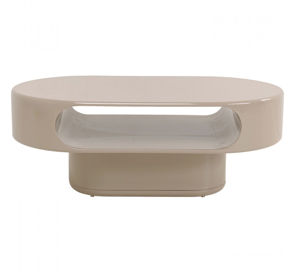 Table basse Groove taupe 100x60cm Kare Design