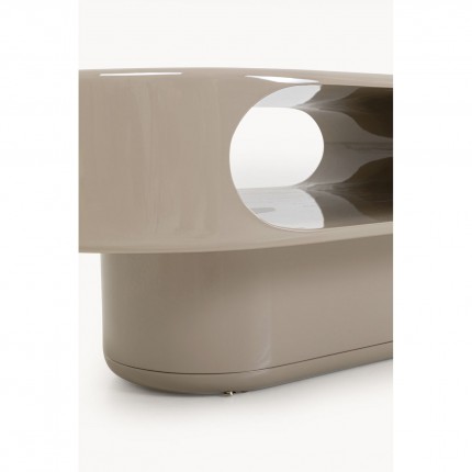 Table basse Groove taupe 100x60cm Kare Design