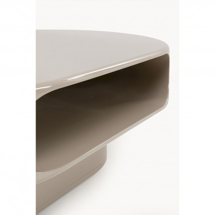 Table basse Groove taupe 100x60cm Kare Design